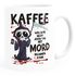 Kaffee-Tasse weil man nicht jeden Tag mit einem Mord beginnen kann Spruch Morgenmuffel Job Arbeit Bürotasse lustige Kaffeebecher MoonWorks®preview