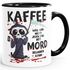 Kaffee-Tasse weil man nicht jeden Tag mit einem Mord beginnen kann Spruch Morgenmuffel Job Arbeit Bürotasse lustige Kaffeebecher MoonWorks®preview