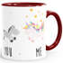 Kaffee-Tasse You and Me Einhorn Unicorn Kaffeetasse Henkel innen farbig MoonWorks®preview