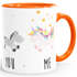 Kaffee-Tasse You and Me Einhorn Unicorn Kaffeetasse Henkel innen farbig MoonWorks®preview