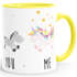 Kaffee-Tasse You and Me Einhorn Unicorn Kaffeetasse Henkel innen farbig MoonWorks®preview