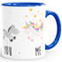 Kaffee-Tasse You and Me Einhorn Unicorn Kaffeetasse Henkel innen farbig MoonWorks®preview