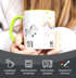 Kaffee-Tasse You and Me Einhorn Unicorn Kaffeetasse Henkel innen farbig MoonWorks®preview