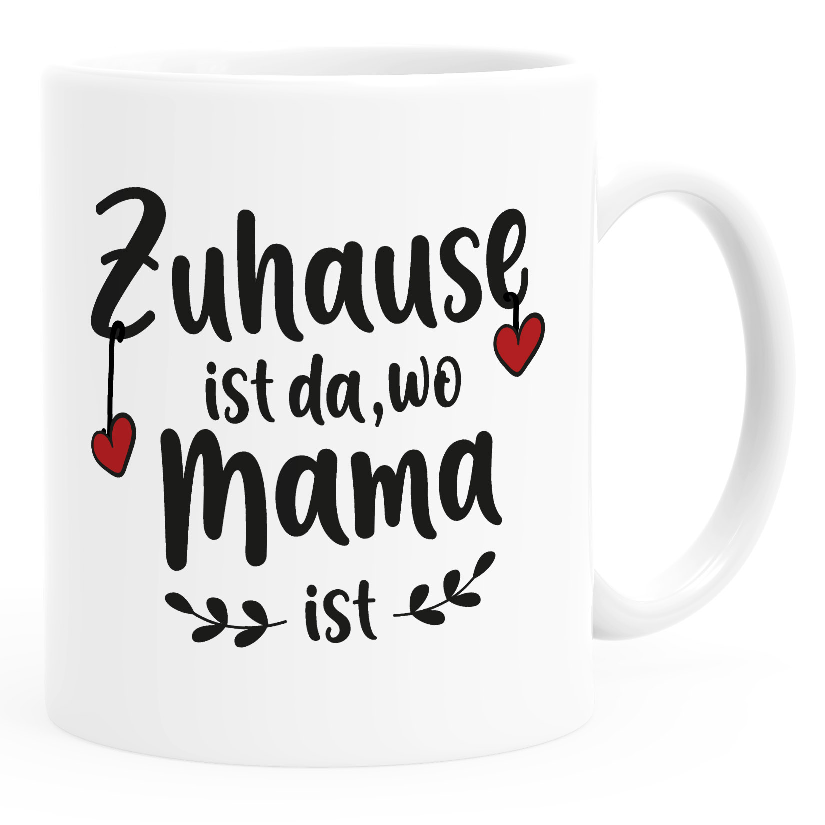 SpecialMe® Kaffeetasse „Keine Sorge Mama“ – Lustige Spruch-Tasse, Keramik, 325 Ml, Bordeaux Innen