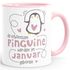 Kaffeetasse Die Schönsten Pinguine werden im {style_variation} geboren Geschenk zum Geburtstag SpecialMe®preview