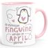 Kaffeetasse Die Schönsten Pinguine werden im {style_variation} geboren Geschenk zum Geburtstag SpecialMe®preview