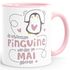 Kaffeetasse Die Schönsten Pinguine werden im {style_variation} geboren Geschenk zum Geburtstag SpecialMe®preview