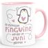 Kaffeetasse Die Schönsten Pinguine werden im {style_variation} geboren Geschenk zum Geburtstag SpecialMe®preview
