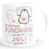 Kaffeetasse Die Schönsten Pinguine werden im {style_variation} geboren Geschenk zum Geburtstag SpecialMe®preview