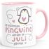 Kaffeetasse Die Schönsten Pinguine werden im {style_variation} geboren Geschenk zum Geburtstag SpecialMe®preview