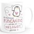 Kaffeetasse Die Schönsten Pinguine werden im {style_variation} geboren Geschenk zum Geburtstag SpecialMe®preview