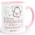 Kaffeetasse Die Schönsten Pinguine werden im {style_variation} geboren Geschenk zum Geburtstag SpecialMe®preview