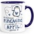 Kaffeetasse Die Schönsten Pinguine werden im {style_variation} geboren Geschenk zum Geburtstag SpecialMe®preview
