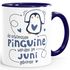Kaffeetasse Die Schönsten Pinguine werden im {style_variation} geboren Geschenk zum Geburtstag SpecialMe®preview