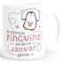 Kaffeetasse Die Schönsten Pinguine werden im {style_variation_string} geboren Geschenk zum Geburtstag SpecialMe®preview