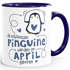 Kaffeetasse Die Schönsten Pinguine werden im {style_variation_string} geboren Geschenk zum Geburtstag SpecialMe®preview