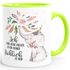 Kaffeetasse Elefant Ich habe heute nichts zu tun außer fröhlich zu sein Spruch-Tasse Geschenk MoonWorks® Innenfarbepreview