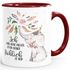 Kaffeetasse Elefant Ich habe heute nichts zu tun außer fröhlich zu sein Spruch-Tasse Geschenk MoonWorks® Innenfarbepreview