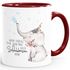 KaffeeTasse Elefant Warum Trübsal blasen wenn man auch seifenblasen kann Spruch Motivation positives Denken fröhlich MoonWorks®preview