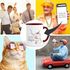 KaffeeTasse Elefant Warum Trübsal blasen wenn man auch seifenblasen kann Spruch Motivation positives Denken fröhlich MoonWorks®preview