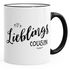 Kaffeetasse Geschenktasse Tasse Lieblingscousin Lieblingskusin Geschenk Familie Cousin MoonWorks® einfarbigpreview