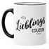 Kaffeetasse Geschenktasse Tasse Lieblingscousin Lieblingskusin Geschenk Familie Cousin MoonWorks® einfarbigpreview