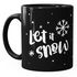 Kaffeetasse Let it snow Winter Weihnachten Spruch Schnee Eiskirstalle Schneeflocken Autiga®preview