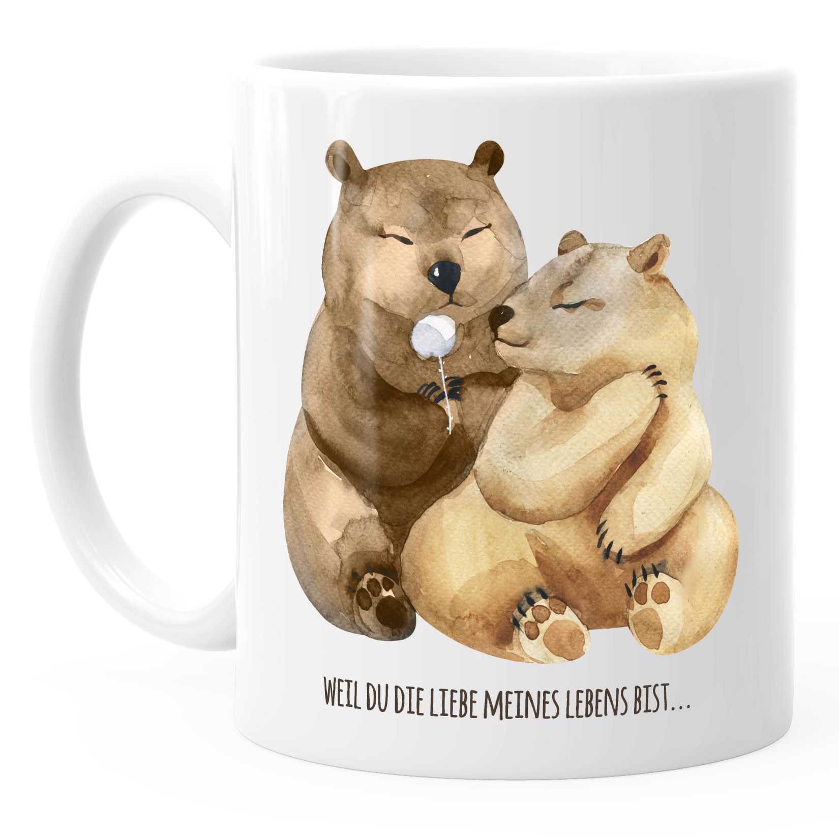Kaffeetasse Liebe meines Lebens Bären Geschenk Liebe Spruch Tasse