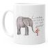 Kaffeetasse Liebe muss nicht perfekt sein sondern echt Elefant Maus Geschenk-Tasse MoonWorks® Teetasse Keramiktasse einfarbigpreview