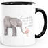 Kaffeetasse Liebe muss nicht perfekt sein sondern echt Elefant Maus Geschenk-Tasse MoonWorks® Teetasse Keramiktasse Innenfarbepreview