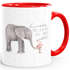Kaffeetasse Liebe muss nicht perfekt sein sondern echt Elefant Maus Geschenk-Tasse MoonWorks® Teetasse Keramiktasse Innenfarbepreview