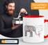 Kaffeetasse Liebe muss nicht perfekt sein sondern echt Elefant Maus Geschenk-Tasse MoonWorks® Teetasse Keramiktasse Innenfarbepreview