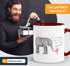 Kaffeetasse Liebe muss nicht perfekt sein sondern echt Elefant Maus Geschenk-Tasse MoonWorks® Teetasse Keramiktasse Innenfarbepreview