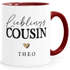 Kaffeetasse Lieblings Cousin Cousine mit Herz personalisierte Tasse Individuelle Namenstasse SpecialMe®preview