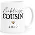 Kaffeetasse Lieblings Cousin Cousine mit Herz personalisierte Tasse Individuelle Namenstasse SpecialMe®preview