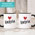Kaffeetasse mit Namen und Herz personalisierbares Motiv individuelles Geschenk Liebe beste Freundin SpecialMe®preview