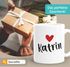 Kaffeetasse mit Namen und Herz personalisierbares Motiv individuelles Geschenk Liebe beste Freundin SpecialMe®preview