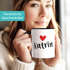 Kaffeetasse mit Namen und Herz personalisierbares Motiv individuelles Geschenk Liebe beste Freundin SpecialMe®preview