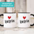 Kaffeetasse mit Namen und Herz personalisierbares Motiv individuelles Geschenk Liebe beste Freundin SpecialMe®preview