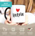 Kaffeetasse mit Namen und Herz personalisierbares Motiv individuelles Geschenk Liebe beste Freundin SpecialMe®preview