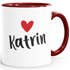 Kaffeetasse mit Namen und Herz personalisierbares Motiv individuelles Geschenk Liebe beste Freundin SpecialMe®preview