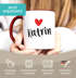 Kaffeetasse mit Namen und Herz personalisierbares Motiv individuelles Geschenk Liebe beste Freundin SpecialMe®preview
