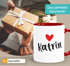 Kaffeetasse mit Namen und Herz personalisierbares Motiv individuelles Geschenk Liebe beste Freundin SpecialMe®preview