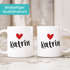 Kaffeetasse mit Namen und Herz personalisierbares Motiv individuelles Geschenk Liebe beste Freundin SpecialMe®preview