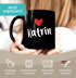 Kaffeetasse mit Namen und Herz personalisierbares Motiv individuelles Geschenk Liebe beste Freundin SpecialMe®preview