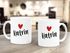 Kaffeetasse mit Namen und Herz personalisierbares Motiv individuelles Geschenk Liebe beste Freundin SpecialMe®preview
