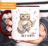 Kaffeetasse Only you singende Eule Owl Liebe Love Watercolor I love you Ich liebe dich MoonWorks® Geschenk-Tasse Innenfarbepreview