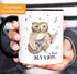 Kaffeetasse Only you singende Eule Owl Liebe Love Watercolor I love you Ich liebe dich MoonWorks® Geschenk-Tasse Innenfarbepreview