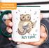 Kaffeetasse Only you singende Eule Owl Liebe Love Watercolor I love you Ich liebe dich MoonWorks® Geschenk-Tasse Innenfarbepreview