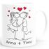 Kaffeetasse Personalisierbares Liebespärchen Strichmännchen Tasse personalisierte Namenstasse personalisierte Geschenke SpecialMe®preview